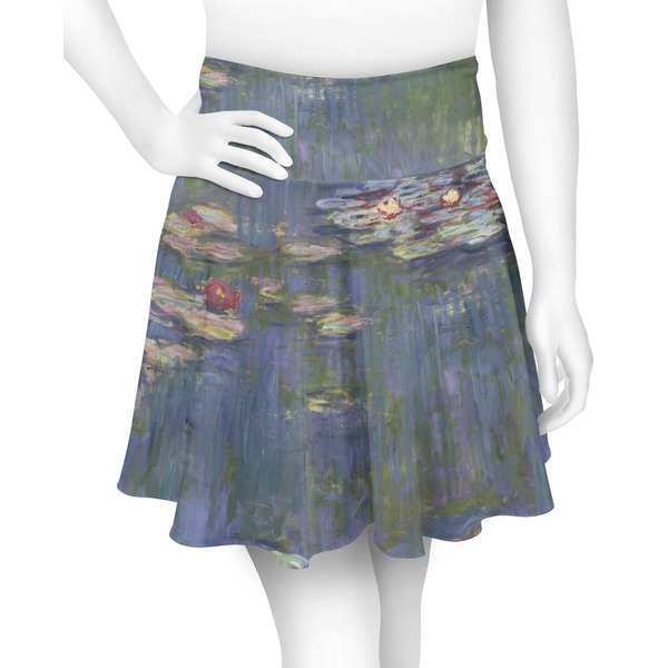 Custom Water Lilies by Claude Monet Skater Skirt - Medium