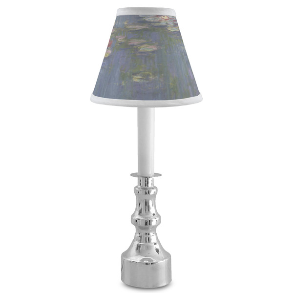 Water Lilies by Claude Monet Small Chandelier Lamp - LIFESTYLE (on candle stick)