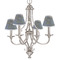 Water Lilies by Claude Monet Small Chandelier Shade - LIFESTYLE (on chandelier)