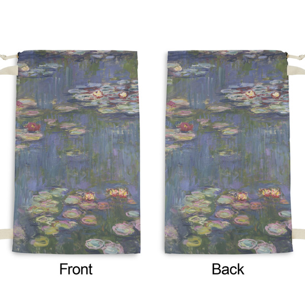 Water Lilies by Claude Monet Small Laundry Bag - Front & Back View