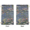 Water Lilies by Claude Monet Small Laundry Bag - Front & Back View