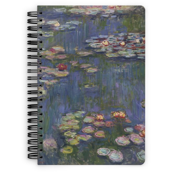 Custom Water Lilies by Claude Monet Spiral Notebook - 7x10