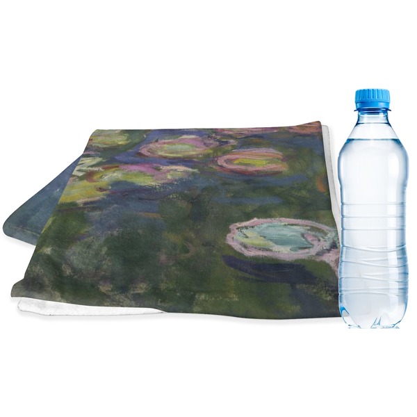 Custom Water Lilies by Claude Monet Sports & Fitness Towel