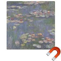 Water Lilies by Claude Monet Square Car Magnet - 10"