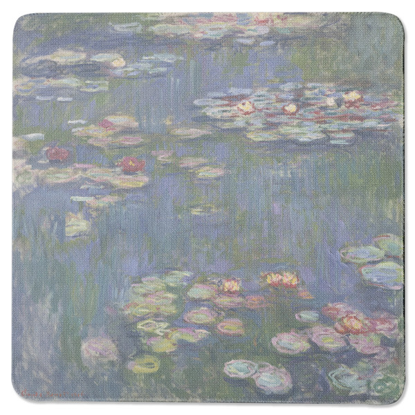Custom Water Lilies by Claude Monet Square Rubber Backed Coaster