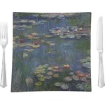 Water Lilies by Claude Monet Glass Square Lunch / Dinner Plate 9.5"