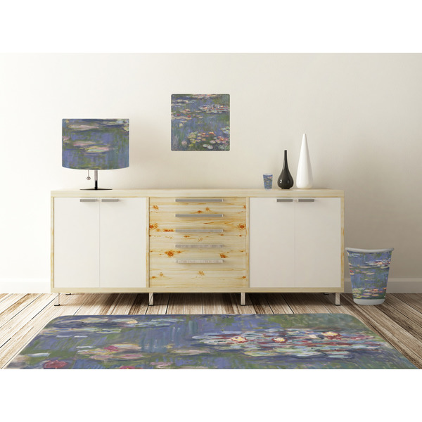 Water Lilies by Claude Monet Square Wall Decal Wooden Desk