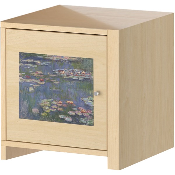 Water Lilies by Claude Monet Square Wall Decal on Wooden Cabinet