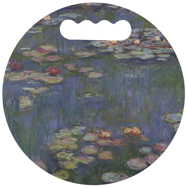 Custom Water Lilies by Claude Monet Stadium Cushion (Round)