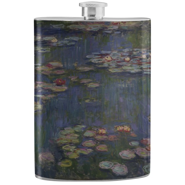 Custom Water Lilies by Claude Monet Stainless Steel Flask