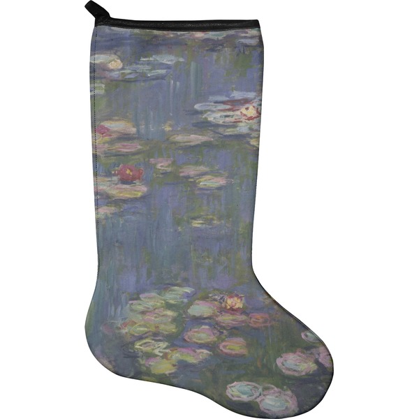 Custom Water Lilies by Claude Monet Holiday Stocking - Single-Sided - Neoprene
