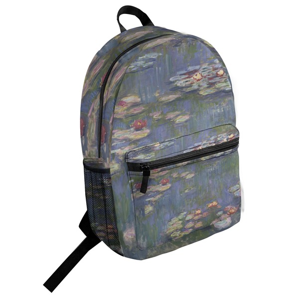 Custom Water Lilies by Claude Monet Student Backpack