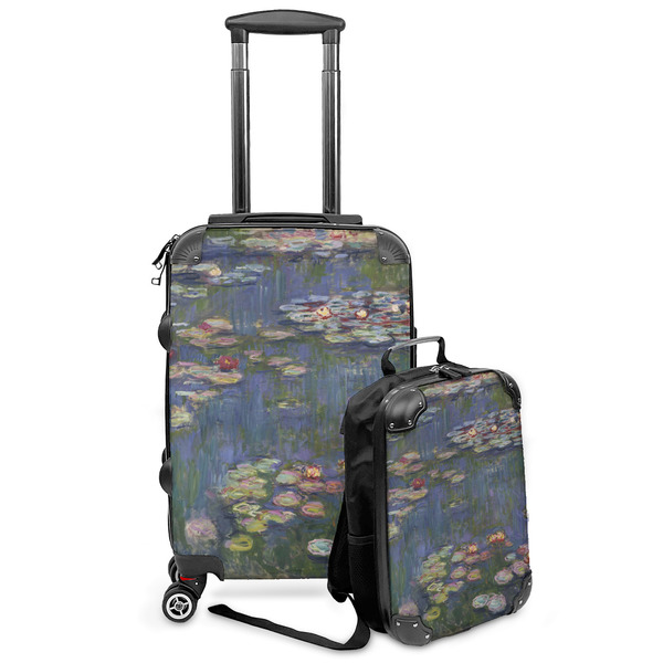 Custom Water Lilies by Claude Monet Kids 2-Piece Luggage Set - Suitcase & Backpack