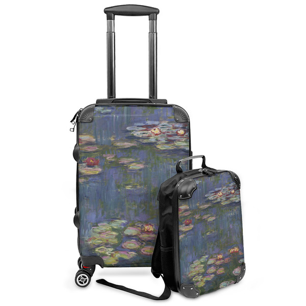 Custom Water Lilies by Claude Monet Kids 2-Piece Luggage Set - Suitcase & Backpack