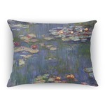 Water Lilies by Claude Monet Rectangular Throw Pillow Case - 12"x18"