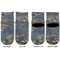 Water Lilies by Claude Monet Toddler Ankle Socks - Double Pair - Front and Back - Apvl