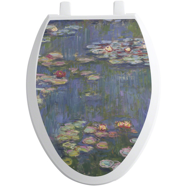 Custom Water Lilies by Claude Monet Toilet Seat Decal - Elongated