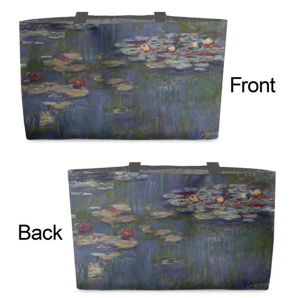 Water Lilies by Claude Monet Tote w/Black Handles - Front & Back Views