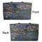Water Lilies by Claude Monet Tote w/Black Handles - Front & Back Views