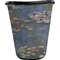 Water Lilies by Claude Monet Trash Can Black