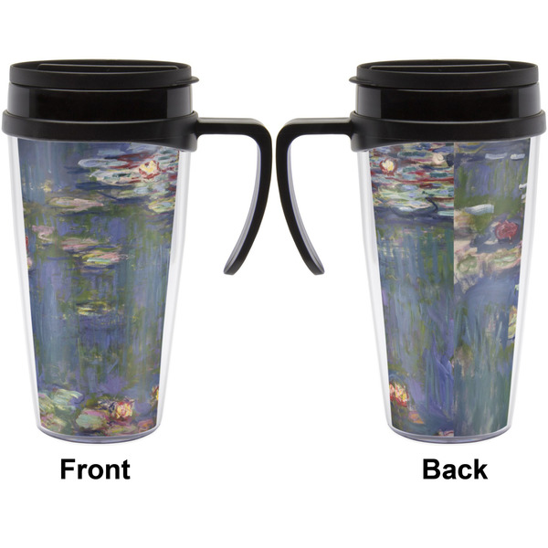 Water Lilies by Claude Monet Travel Mug with Black Handle - Approval