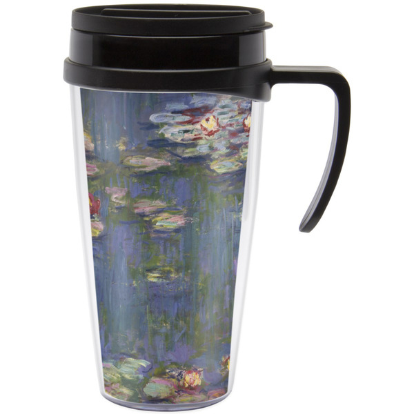 Custom Water Lilies by Claude Monet Acrylic Travel Mug with Handle