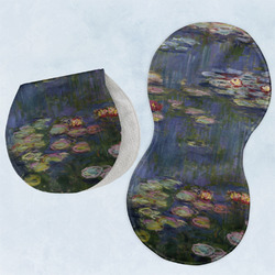 Water Lilies by Claude Monet Burp Pads - Velour - Set of 2