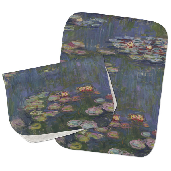 Custom Water Lilies by Claude Monet Burp Cloths - Fleece - Set of 2
