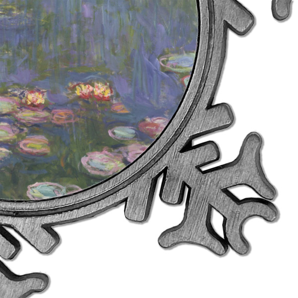 Water Lilies by Claude Monet Vintage Snowflake - Detail