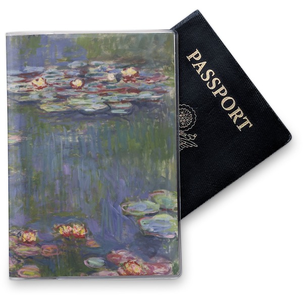 Custom Water Lilies by Claude Monet Vinyl Passport Holder