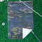 Water Lilies by Claude Monet Waffle Weave Golf Towel - In Context