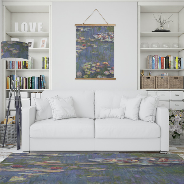 Water Lilies by Claude Monet Wall Hanging Tapestry - Portrait - IN CONTEXT