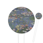 Water Lilies by Claude Monet Round Plastic Food Picks
