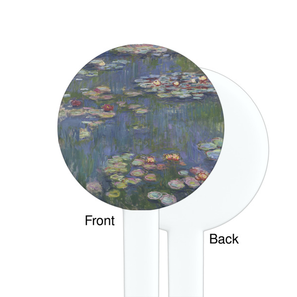 Water Lilies by Claude Monet White Plastic 7" Stir Stick - Single Sided - Round - Front & Back