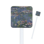 Water Lilies by Claude Monet Square Plastic Stir Sticks