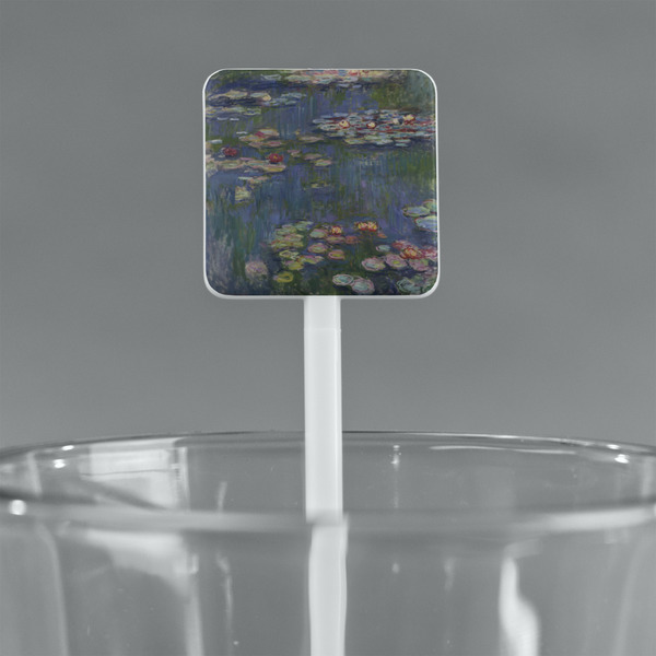Water Lilies by Claude Monet White Plastic Stir Stick - Square - Main