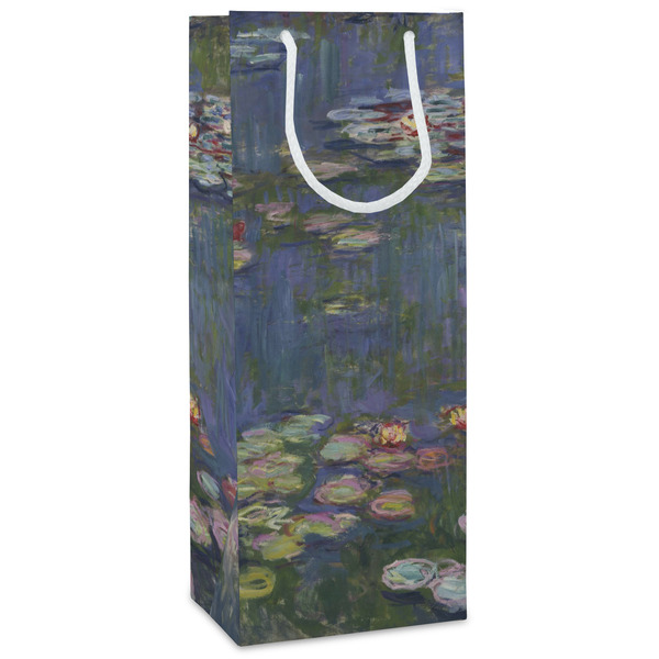Custom Water Lilies by Claude Monet Wine Gift Bags - Gloss