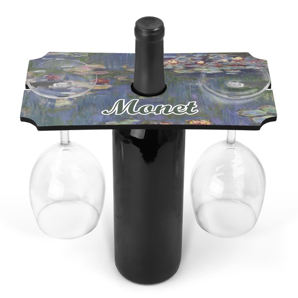 Custom Water Lilies by Claude Monet Wine Bottle & Glass Holder