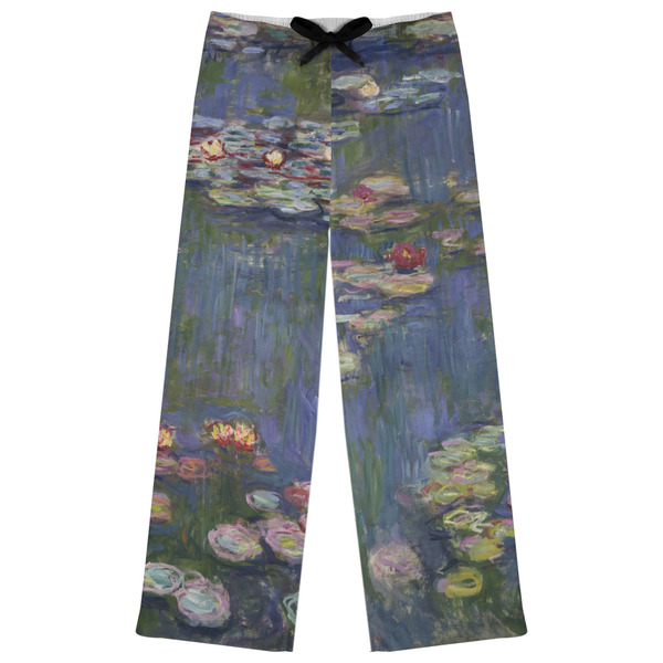 Custom Water Lilies by Claude Monet Womens Pajama Pants - 2XL