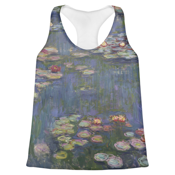 Custom Water Lilies by Claude Monet Womens Racerback Tank Top - Medium
