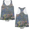 Water Lilies by Claude Monet Womens Racerback Tank Tops - Medium - Front and Back