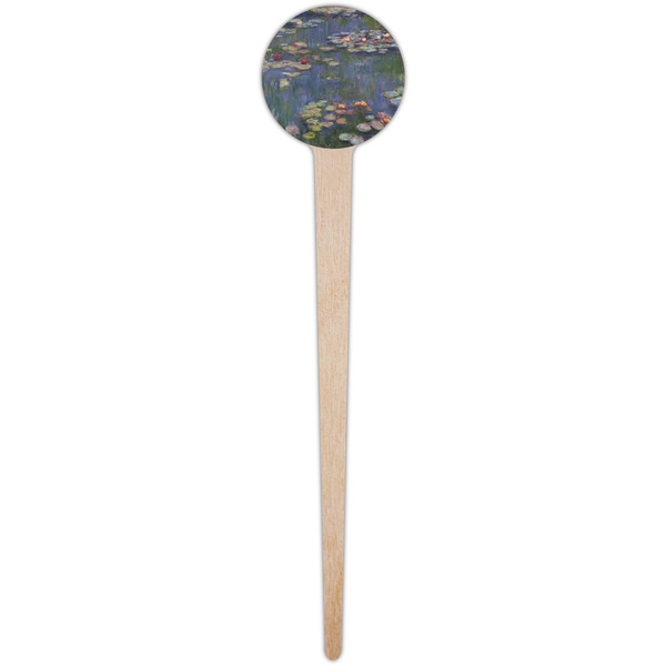 Water Lilies by Claude Monet Wooden 4" Food Pick - Round - Single Pick