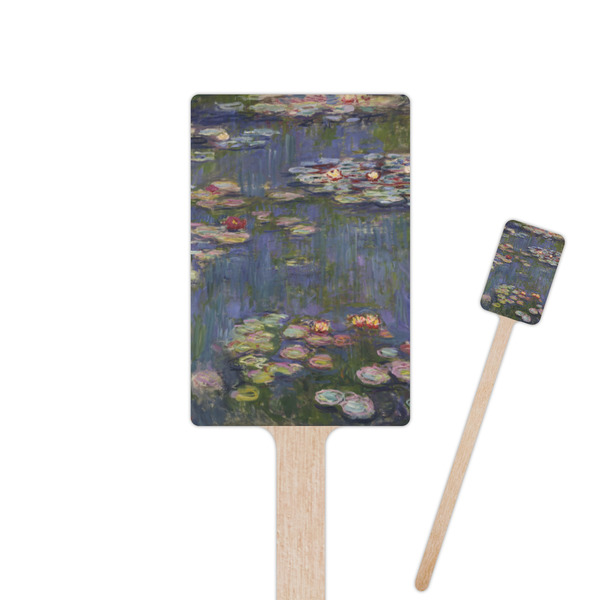 Custom Water Lilies by Claude Monet 6.25" Rectangle Wooden Stir Sticks - Double Sided
