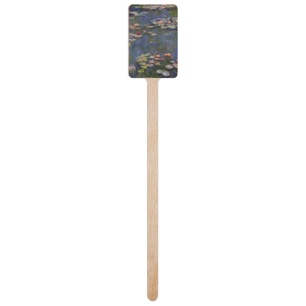 Water Lilies by Claude Monet Wooden 6.25" Stir Stick - Rectangular - Single Stick