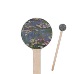 Water Lilies by Claude Monet 6" Round Wooden Stir Sticks - Single Sided