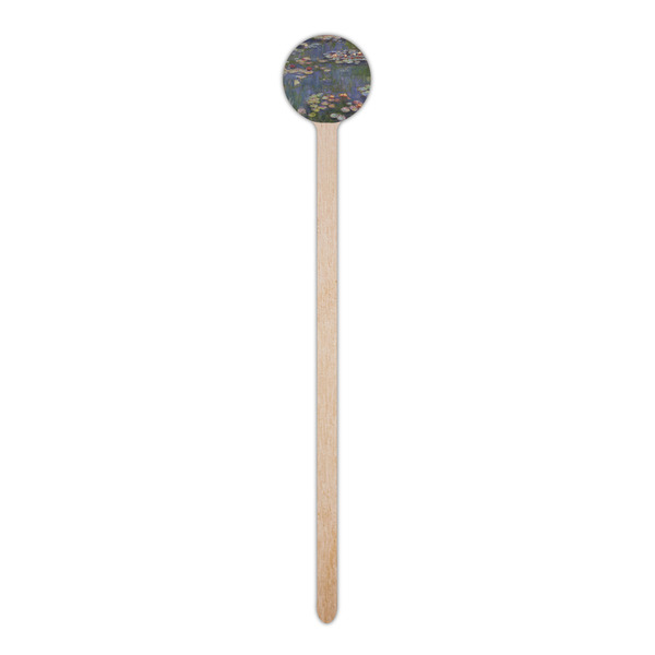 Water Lilies by Claude Monet Wooden 6" Stir Stick - Round - Single Stick