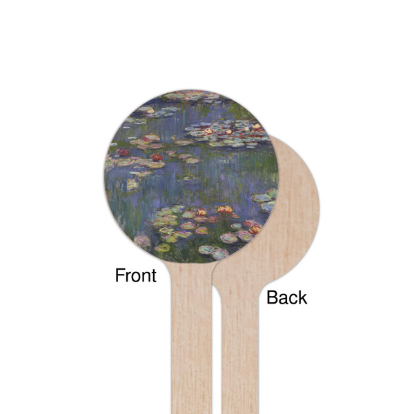 Water Lilies by Claude Monet Wooden 7.5" Stir Stick - Round - Single Sided - Front & Back