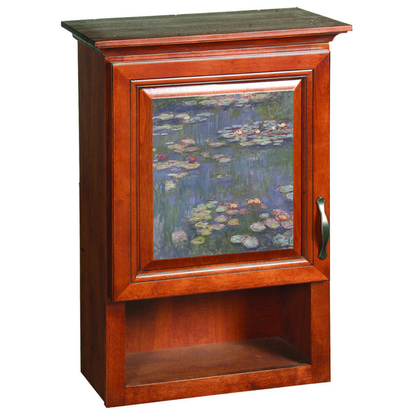 Water Lilies by Claude Monet Wooden Cabinet Decal (Medium)