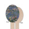 Water Lilies by Claude Monet Wooden Food Pick - Oval - Single Sided - Front & Back