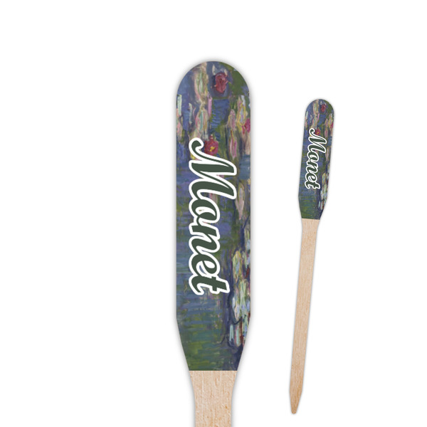 Custom Water Lilies by Claude Monet Paddle Wooden Food Picks - Double Sided